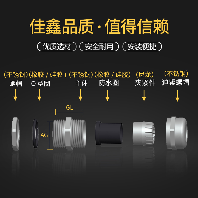 金属防水接头与尼龙防水接头有什么区别
