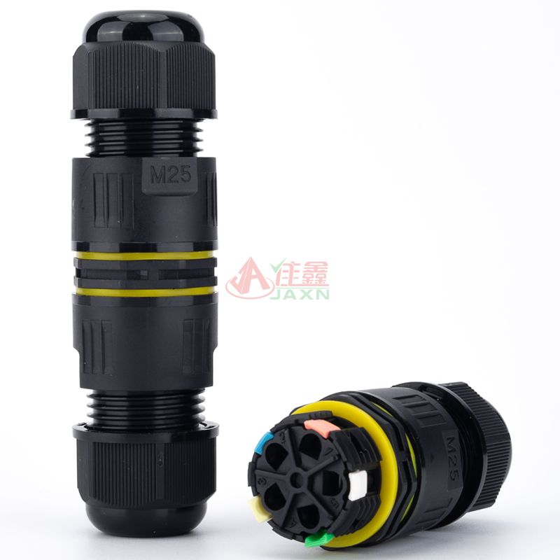 Jaxn佳鑫C-M25-10圆形快卡蓝色垫片防水连接器4/5芯