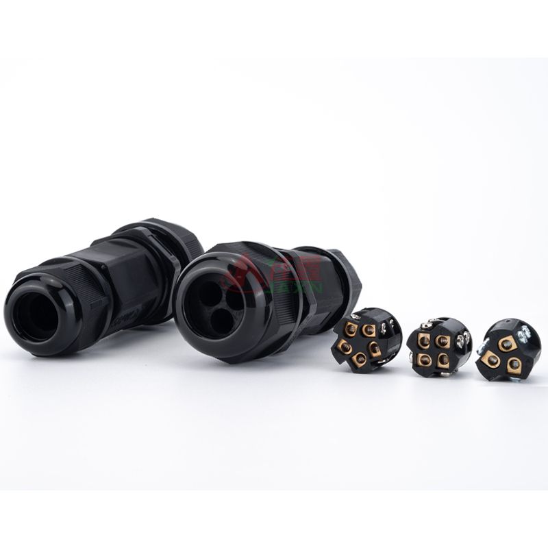 Jaxn佳鑫C-M20-10一分多孔蓝色垫片防水连接器3/4/5芯