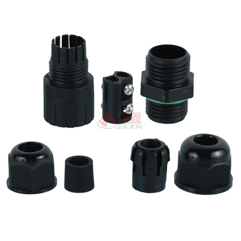 Jaxn佳鑫C-PG9S-8黑色垫片防水连接器2/3芯