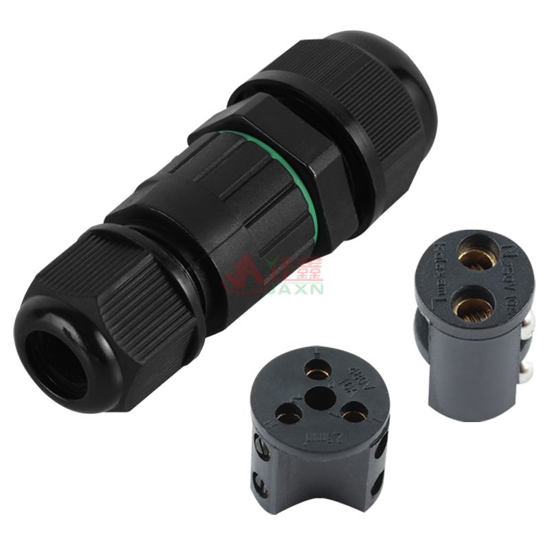 Jaxn佳鑫C-PG9S-8黑色垫片防水连接器2/3芯(图1) PG9S-08-2-3p绿圈.jpg