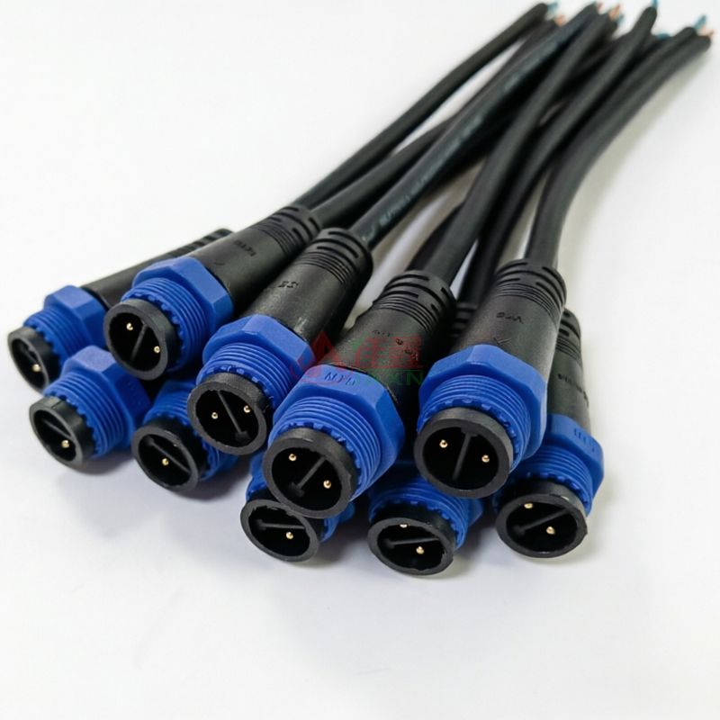 Jaxn佳鑫M15-2芯/3芯公母对插线束防水连接器